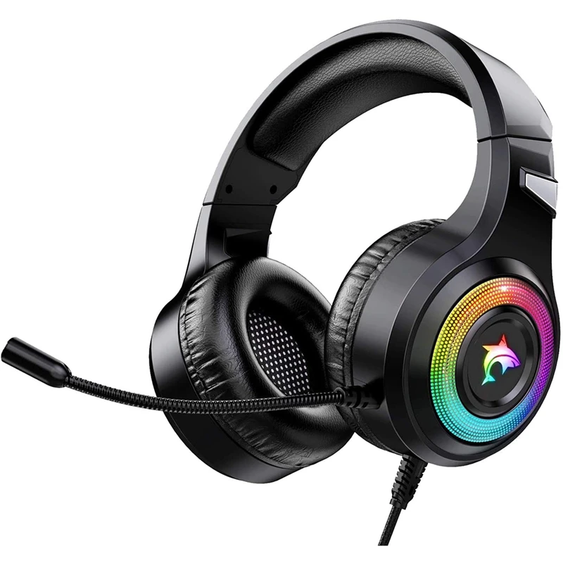 

JABS Gaming Headset With Stereo Surround Sound Mic & LED Light Noise Cancelling Over Ear Headphones For PC, PS4,PS5, One