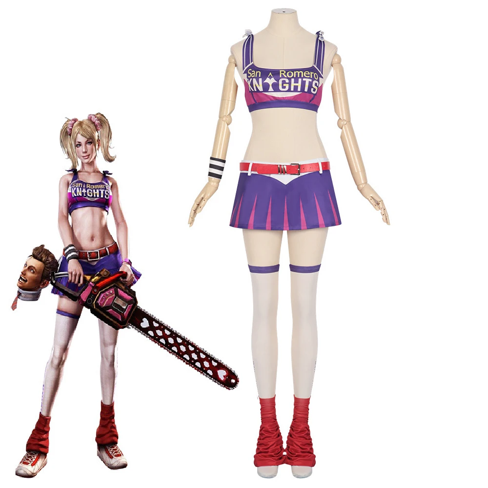 

Juliet Starling Косплей леденец бензопила игра женщины девушки сексуальное платье для чарлидинга костюм Хэллоуин вечерние клуб Боевая форма