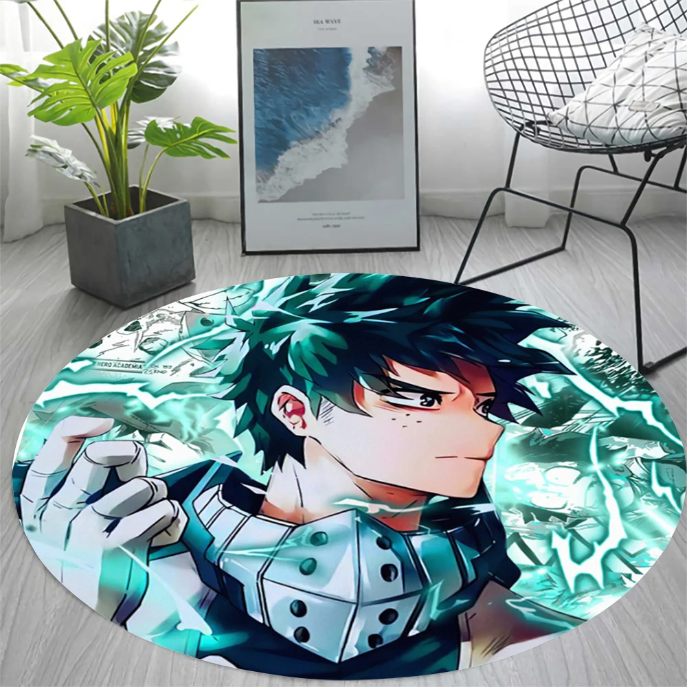 

Фланелевый ковер CLOOCL с рисунком My Hero моя геройская академия, круглый ковер с 3D принтом, домашний декор, для спальни, гостиной, нескользящий к...