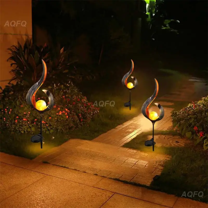 

Waterproof Outdoor Lights Landscape Lights Solar Flame Light Metal LED Garden Light Flame Effect Lamp Solar Decorative Light