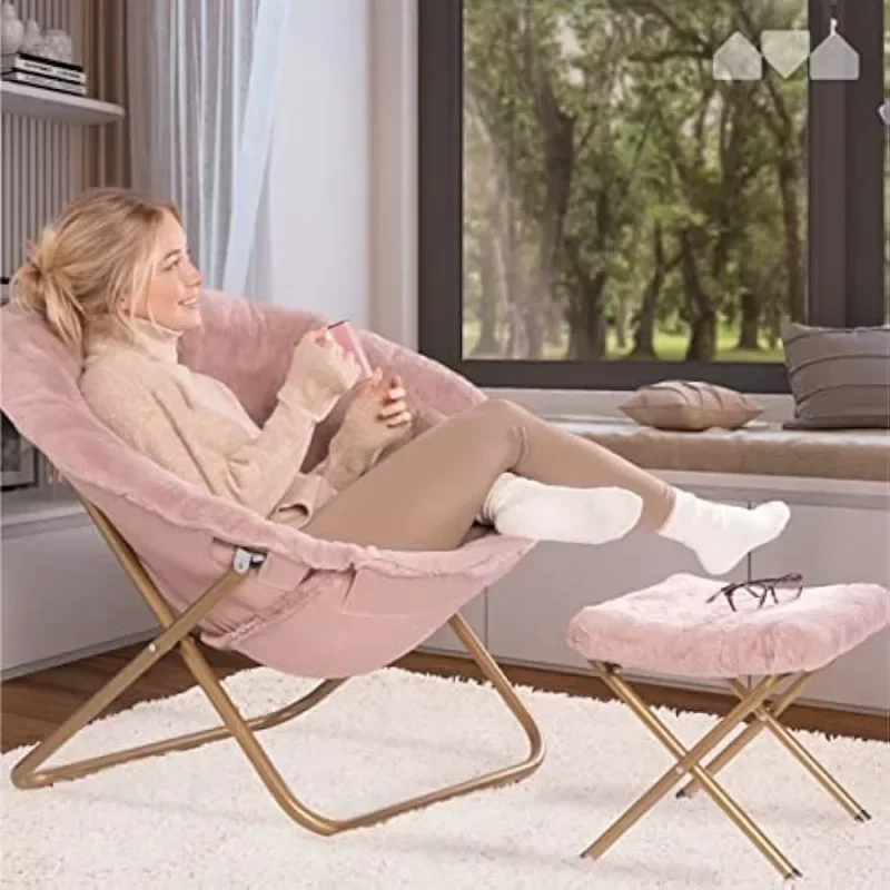 Стул с подставкой для ног Османский/стул-блюнок из искусственного меха