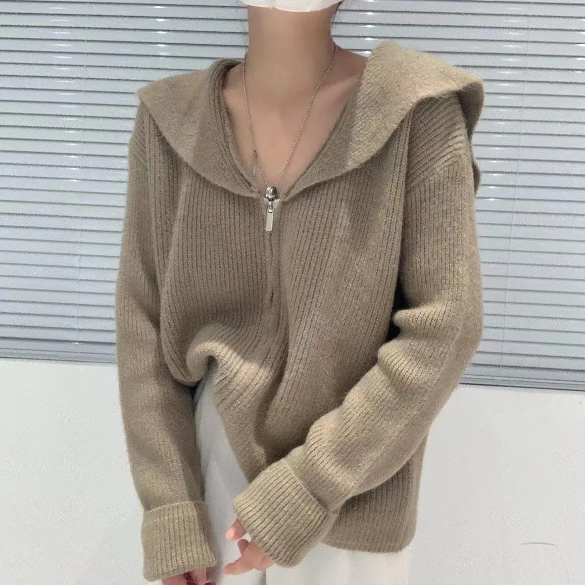 

Женские свитера осень 2021 Женская одежда оверсайз осенний винтажный свободный зимний свитер вязаный женский кардиган на пуговицах макси