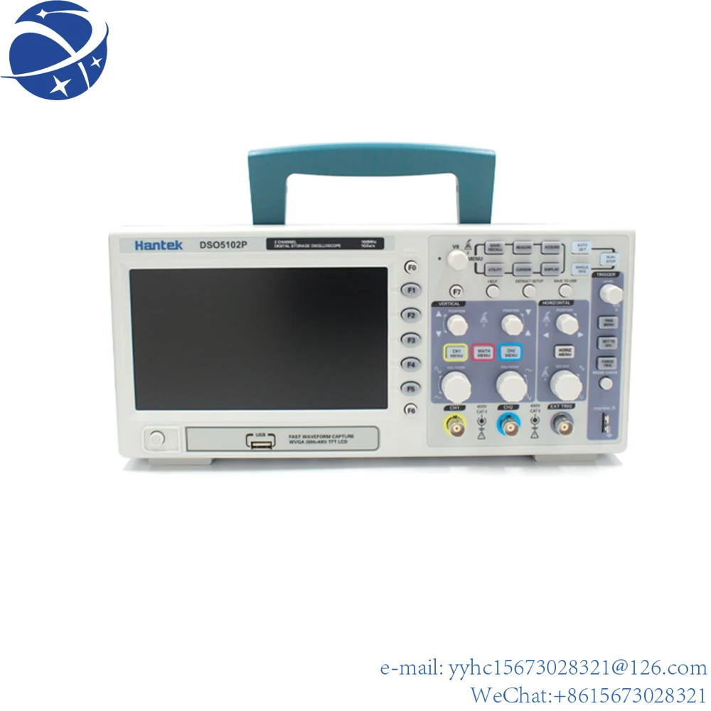 

Yun Yi Hantek DSO5102P Digital Oscilloscope 100MHz 2 Channels 1GSa/s Real Time Sample Rate USB