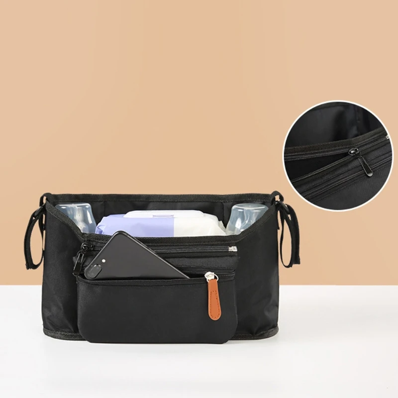 

Baby Stroller Bag with Separate Pocket Mummy Bag Infant Cup Diaper Organizers