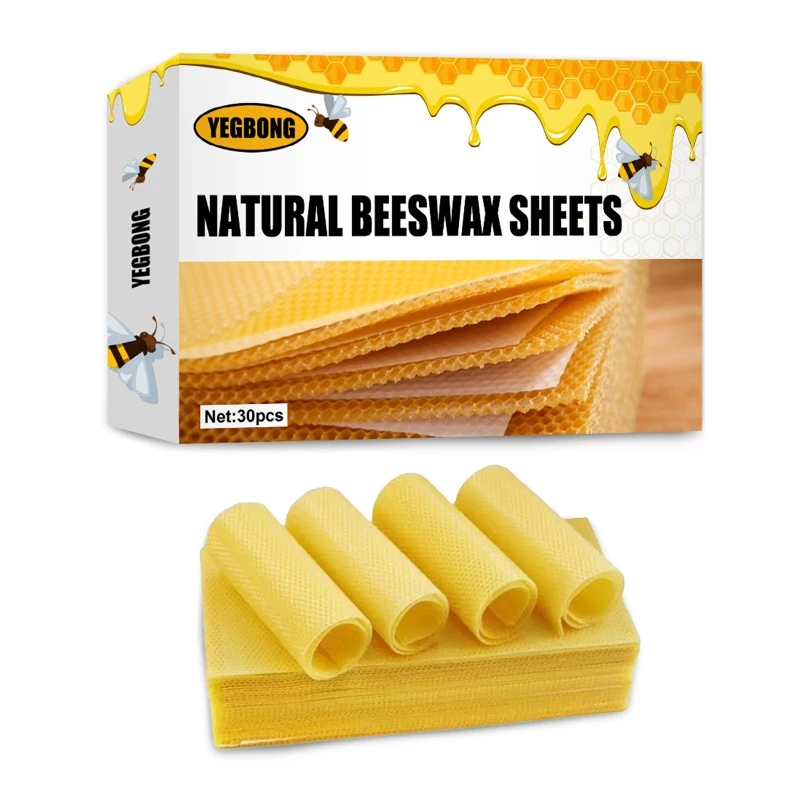 

Bee Honey Sheets Beehive Wax Foundation Beekeeping Supplies 30Pcs 5.1x3.5 Inch Drop Shipping