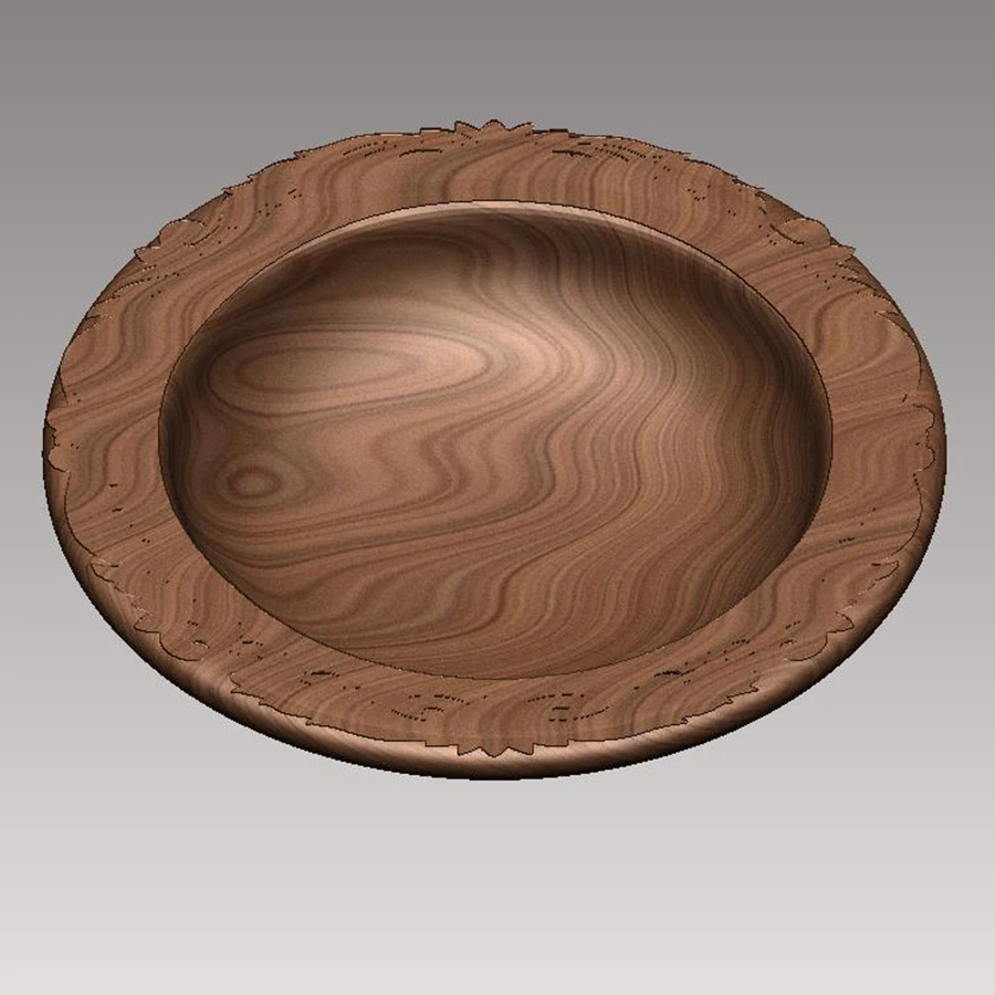 

3D Model STL File Round Tray Serving Plate CNC Plans for CNC Router Engraving Support ZBrush Artcam Aspire Cut3d