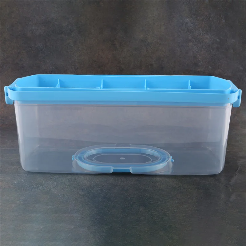 

Portable Bread Box with Handle Loaf Cake Container Plastic Rectangular Food Storage Keeper Carrier 13Inch Translucent Dome for