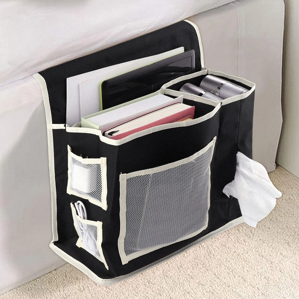 

Oxford Cloth Storage Bag Washable Sofa Hanging Bag Fabric Bedside Hanging Storage Bag Household Bedside Hanging Organiser Bag