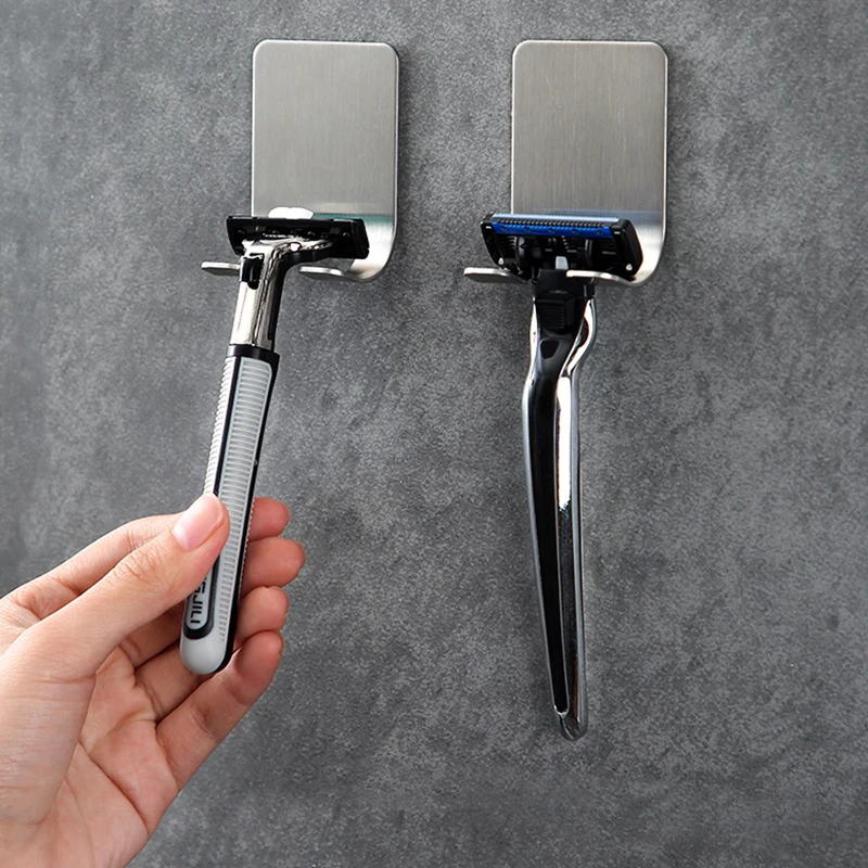 

Space-Saving Stainless Steel Razor Holder - Keep Your Bathroom Clutter-Free Razor Storage Rack Viscose Razor Hook