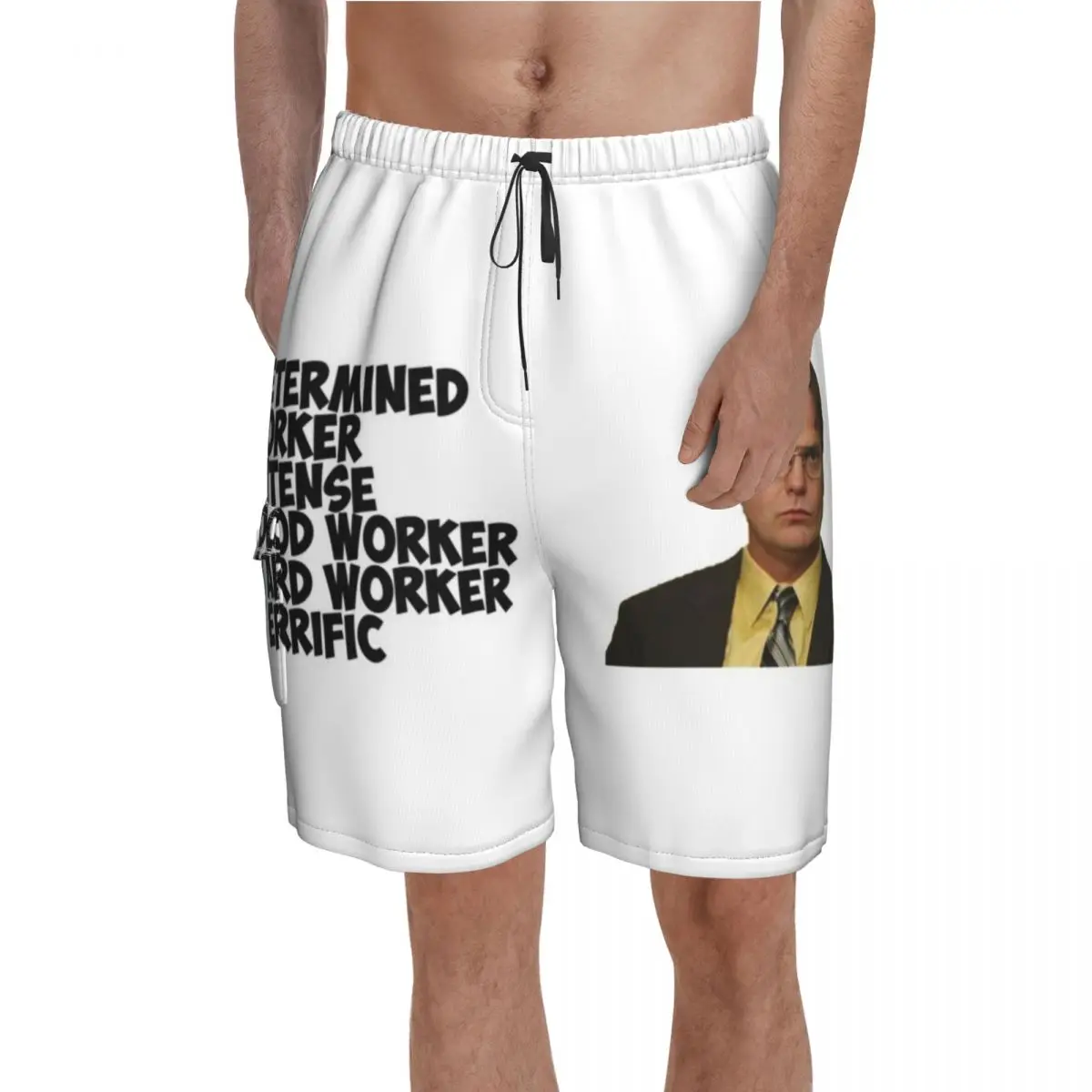 

DWIGHT Board Shorts the office Kurt funny jim halpert Funny Board Short Pants Man Print Plus Size Swim Trunks Birthday Gift