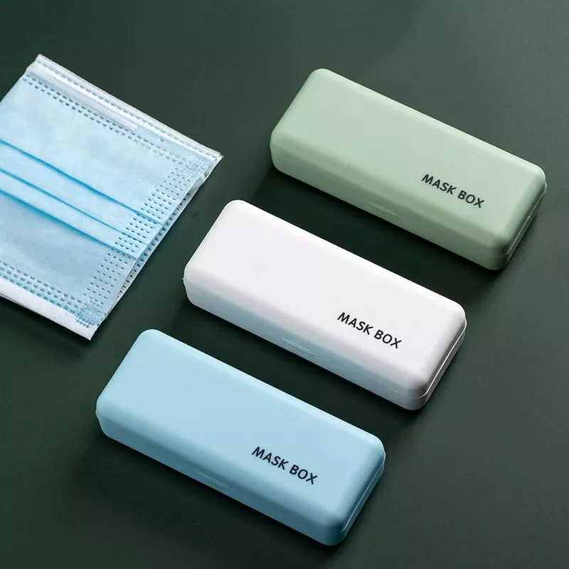 

PP Mask Storage Box Mask Holder Portable Moisture-Proof Children's Student Mask Box Available In Multiple Colors Dropshippin