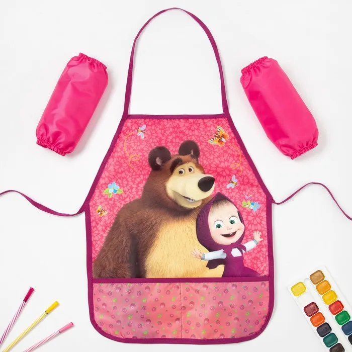 Набор детский для творчества &quotCollorista&quot Маша и Медведь &quotЯгодный&quot фартук 49 х 39