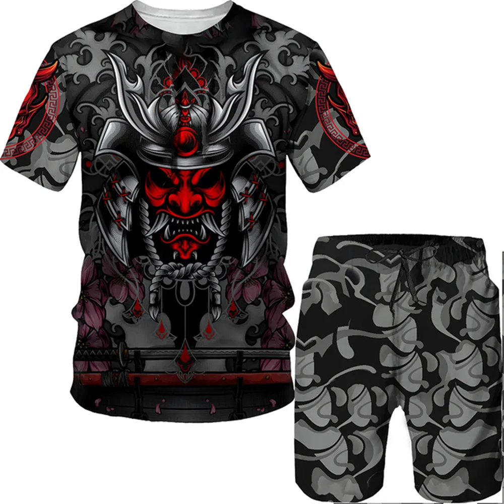 

Мужская одежда с 3D принтом, уличная одежда, летний топ с коротким рукавом, футболка и шорты, модный мужской комплект из 2 предметов