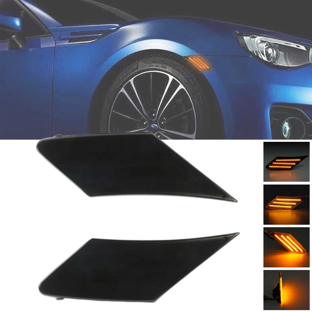 

2PCS Smoked LED Side Marker Turn Signal Lights For Scion FR-S 2013-2016 For Subaru BRZ 2013-2019 For Toyota 86 2017+ Car Styling