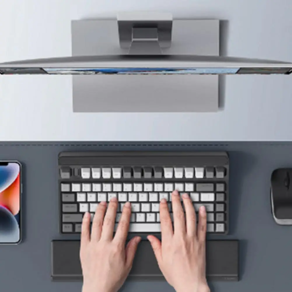 

Soft Comfortable Wrist Support Ergonomic Keyboard Wrist Pad with Storage Case Comfortable Memory Foam Anti-slip Base for Office