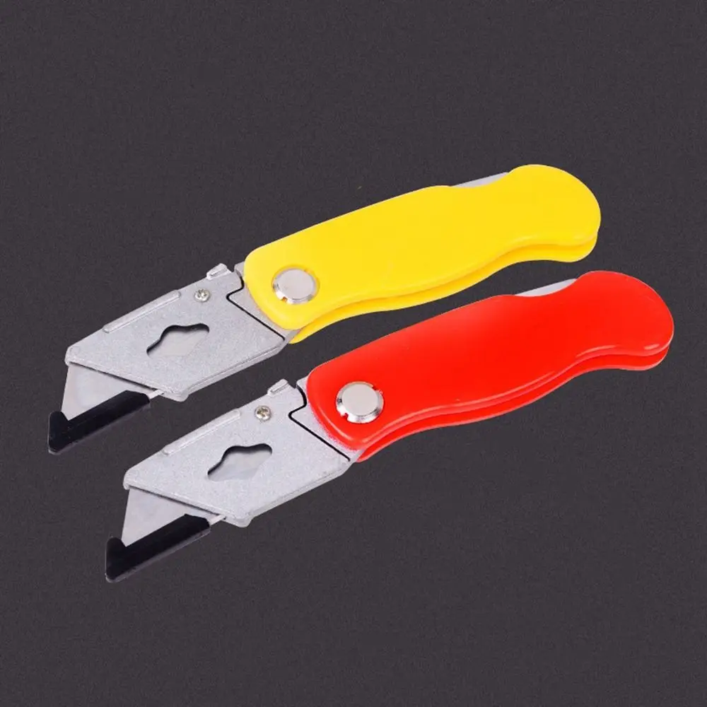 

Sharp Folding Knives Portable Random Color Heavy Duty Hook Cutter Blade Plastic Plastic Paper