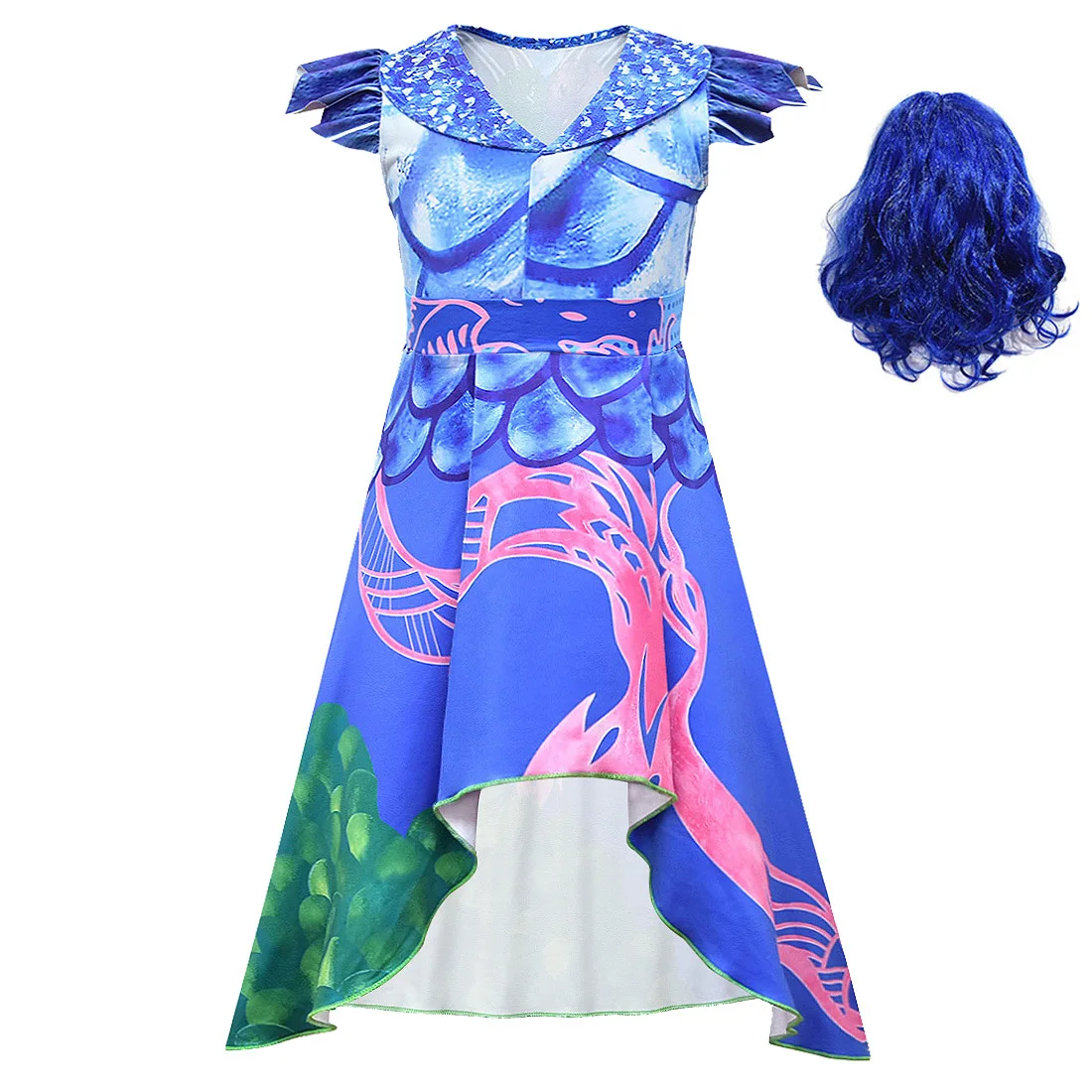 Костюм для косплея Наследники 3 Иви Мал девочек детское платье костюмы с париком