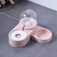 automatic dog feeder water cat double bowl auto drinking water for pet dog anti overturning cat water bowl cat accessories