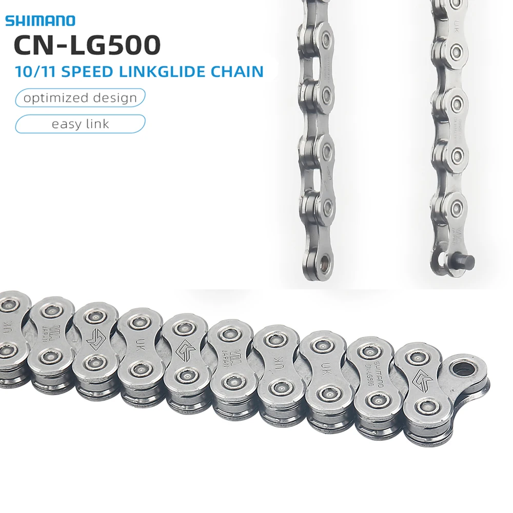 Фото Shimano сигналы U4000 серия CN LG500 цепь 116L 124L 10 скоростей/11 скоростей для горного и дорожного велосипеда цепь 116 звено оригинал №1