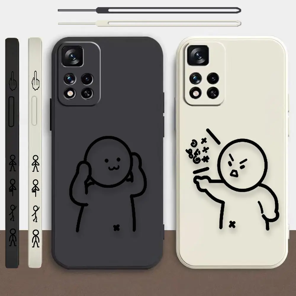 

Funny Cute Matchman Cartoon Case For Redmi K60E K60 K50 K40S K40 K30 K20 12C 10C 9A 9 8A 8 10X 10A 10 Pro 4G 5G Liquid Cover