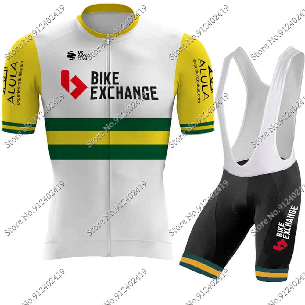 

2022 Bike Exchange Australia Team Cycling Jersey Set Bicycle Clothing Road Bike Shirts Suit Bicycle Bib Shorts MTB Maillot Ropa