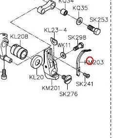 Запчасти для промышленных швейных машин Looper KM203 ДЛЯ Siruba 700K/988 overlock stitch