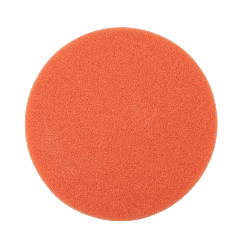

Clean Polishing Car Sponge Buffing Care Tool 7inch Flat Orange Rotary Practical Accessories Replacement Universal
