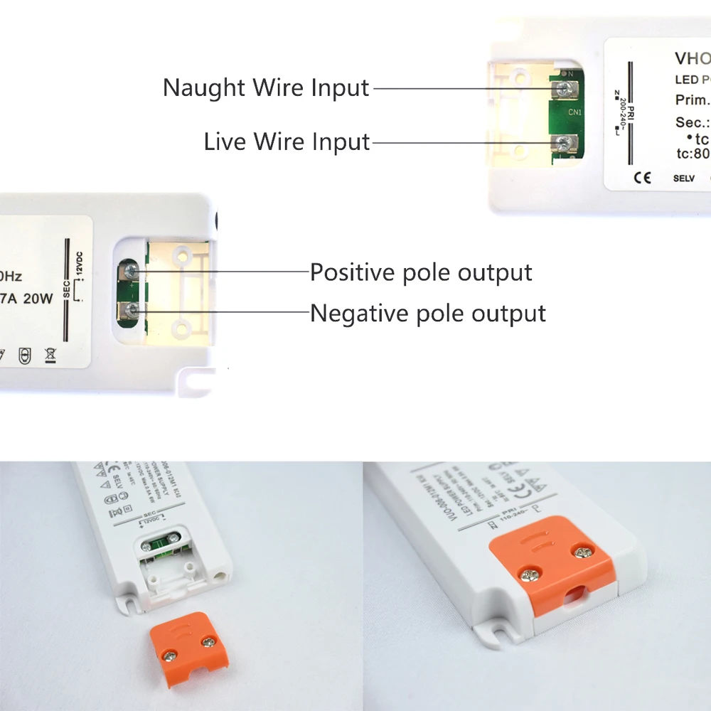 Ультратонкий светодиодный трансформатор постоянного тока 12 В 24