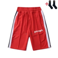 palm angels 22ss letters logo pa unisex beach shorts mens and womens fashion casual shorts couple beach shorts socks