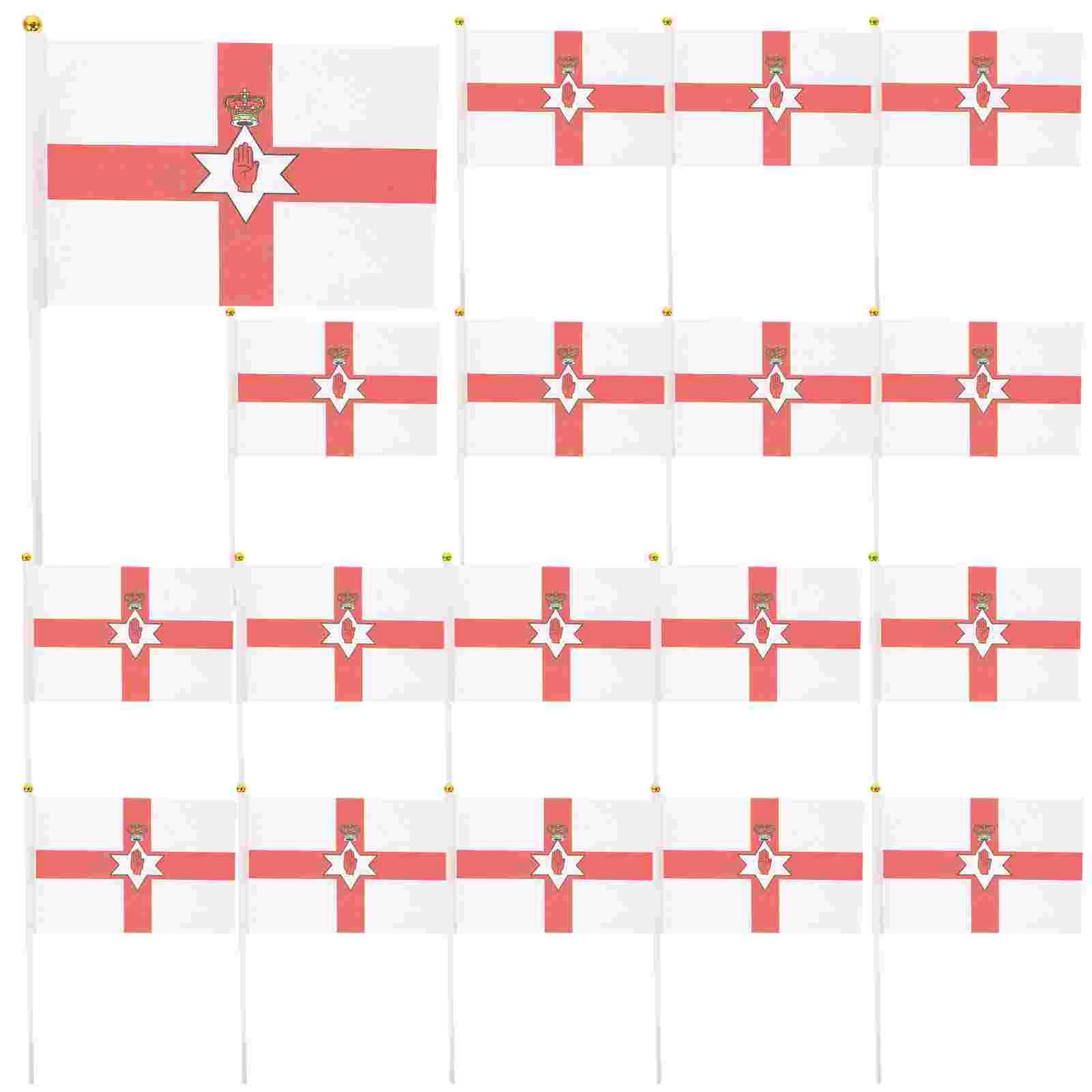 

Flag Flags Northern Ireland Hand Handheld National Patriotic Party Waving Sticks Held Mini Desk Chinese Football Scottish