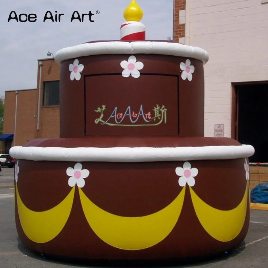 

Персонализированный надувной торт на заказ со светодиодсветильник кой для празднования/украшения на день рождения от Ace Air Art