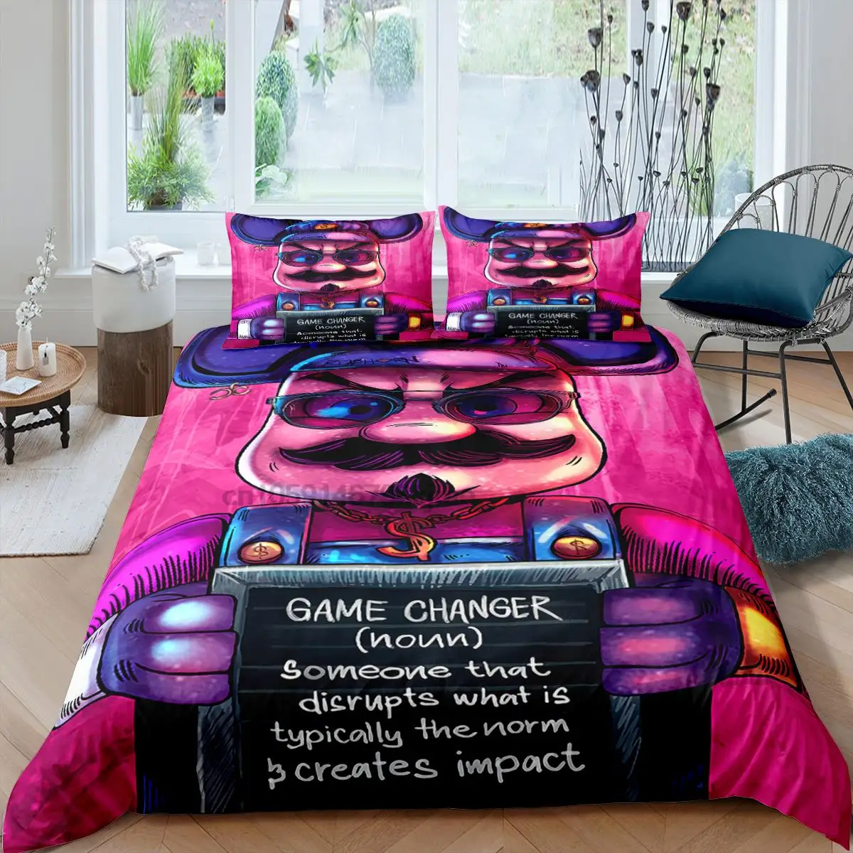 

Stylish 3D Bear Duvet Cover For Teenage Boys Bedding Set Fashion Quilt Cover Luxury Bedroom Decor Single140x210 Size 2/3Pcs