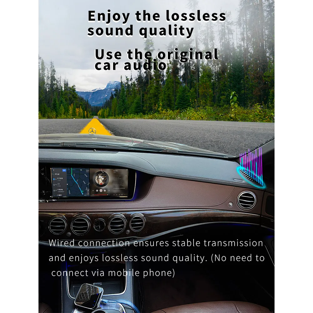 

Новый CarPlay Mini Ai Box 4 + 64G LTE Wi-Fi проводной к беспроводному модулю Applepie Авто AN 10.0 GPS плеер BT5.0 (черный)