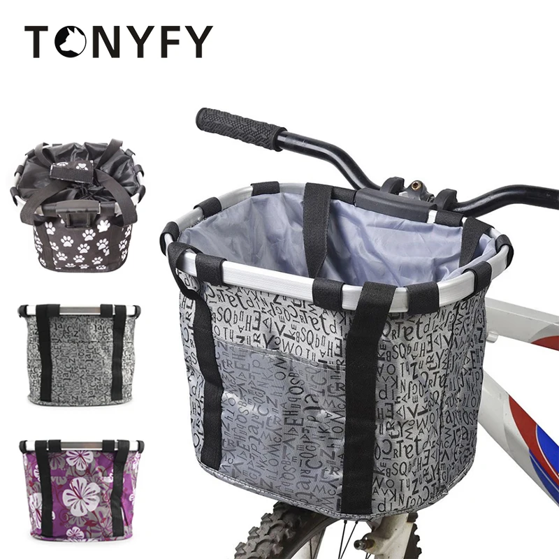 Pet Bicycle Carrier Bag Bike Dog Carry Pouch MTB Cycling Handlebar Tube Hanging Basket 2in1 Detachable Fold Baggage Puppy Bag