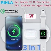 xiaomi 15w fast wireless charger standion 3 in 1 qi charging dock for iphone 13 12 11 pro xs max xr apple watch se 6 5 4 3