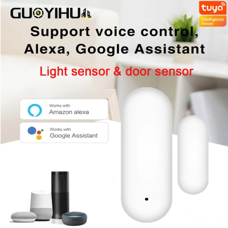 

Смарт-датчик двери GUOYIHUA Tuya, магнитный детектор открытия/закрытия окон, Wi-Fi, граффити, умный датчик двери