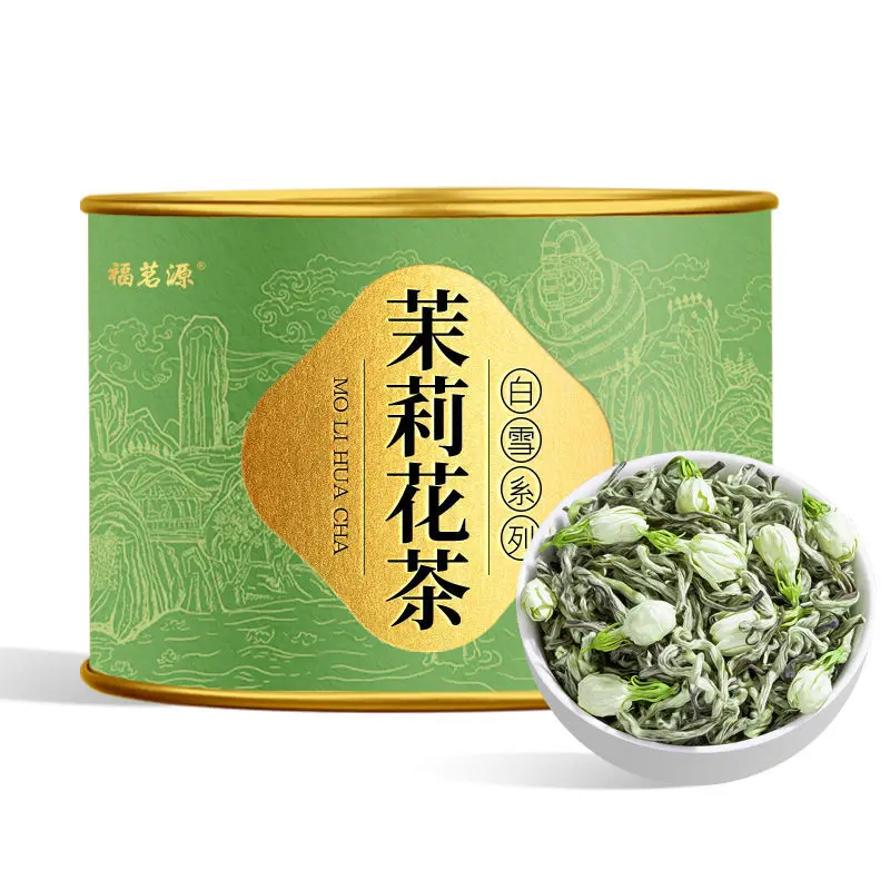 

Jasmine Snow Jasmine Flower Tea Super Grade Green Tea Guangxi Hengxian Native Flower Tea Can 80g/ Can teapot