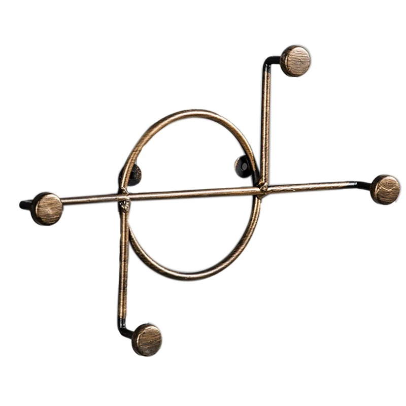 

European Key Holder Wall Hanger Wall Hook Key Hanger Minimalist Iron Coat Rack Multi-Functional Fitting Decoration