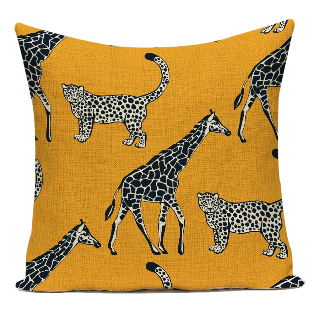 

Square Chair Gamer Animal Upholstery Giraffe PilowcaseBedroom Personalized Gifts Cartoon 45x45 Cushion Cover Vintage Gift E2271