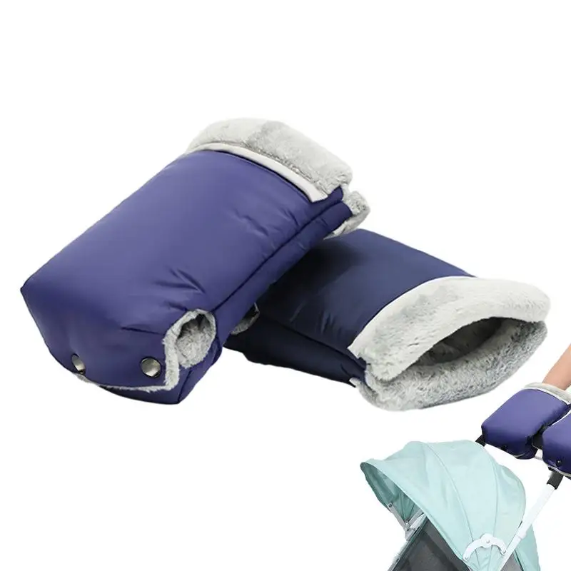 

Stroller Mittens For Handlebars Padded Waterproof Adjustable Non-Slip Gloves Ergonomic Stroller Accessories For Winter Cold