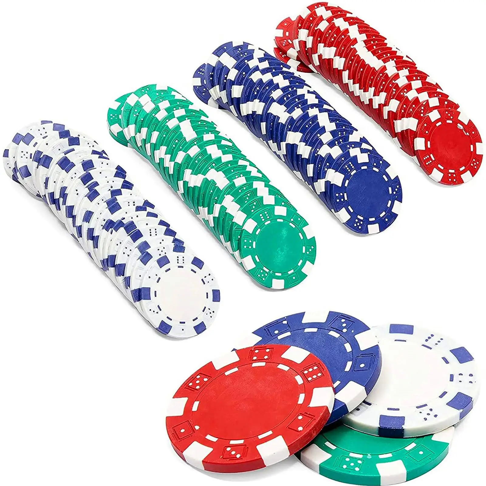 

100Pcs 4cm Poker Chips Game Tokens for Party Activities Board Games Supplies
