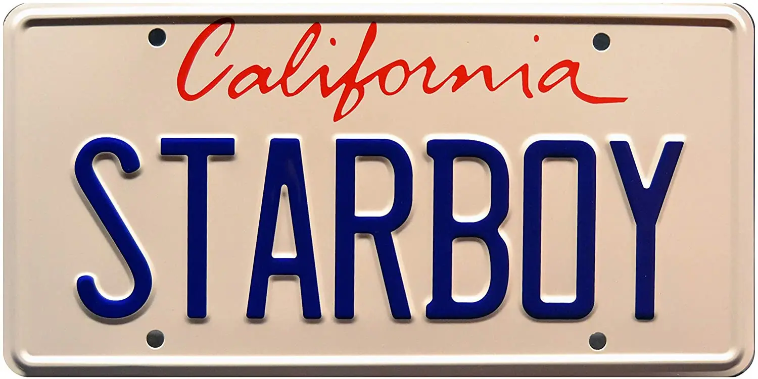 Celebrity Machines The Weekend ft Daft Punk | Starboy Metal License Plate
