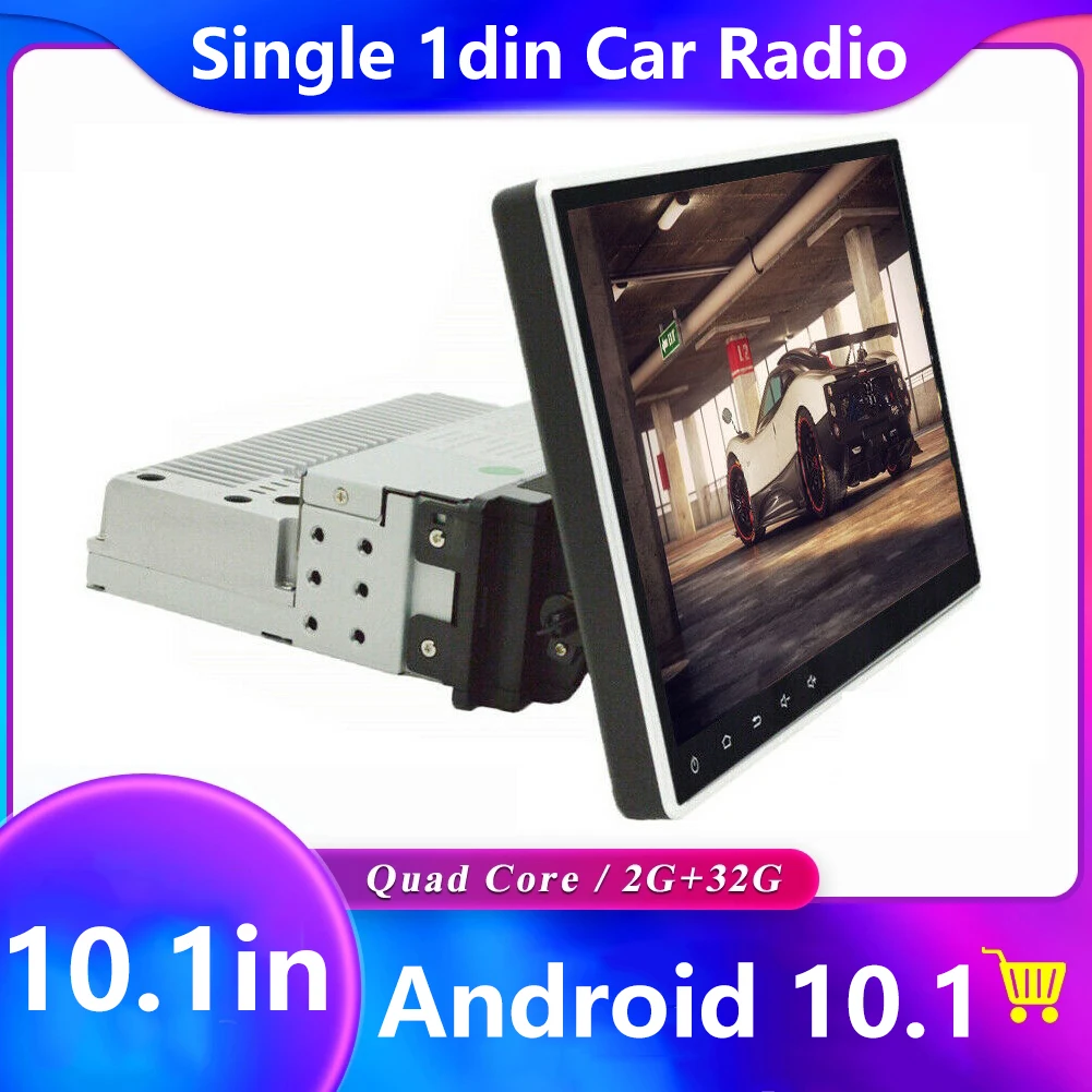 

Автомагнитола 1DIN с поддержкой FM, 10,1 дюйма, с сенсорным экраном 1080P