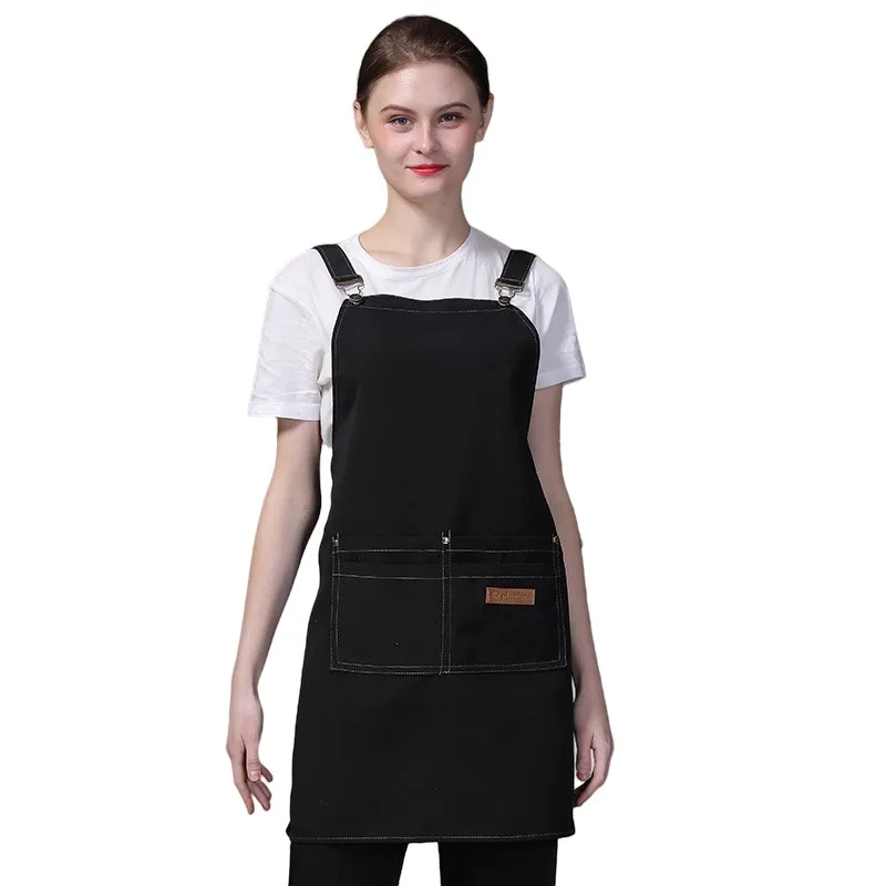 

Inyahome Plain Bib Aprons with 2 Pockets Unisex Commercial Apron Bulk for Kitchen Cooking Restaurant BBQ Painting Crafting
