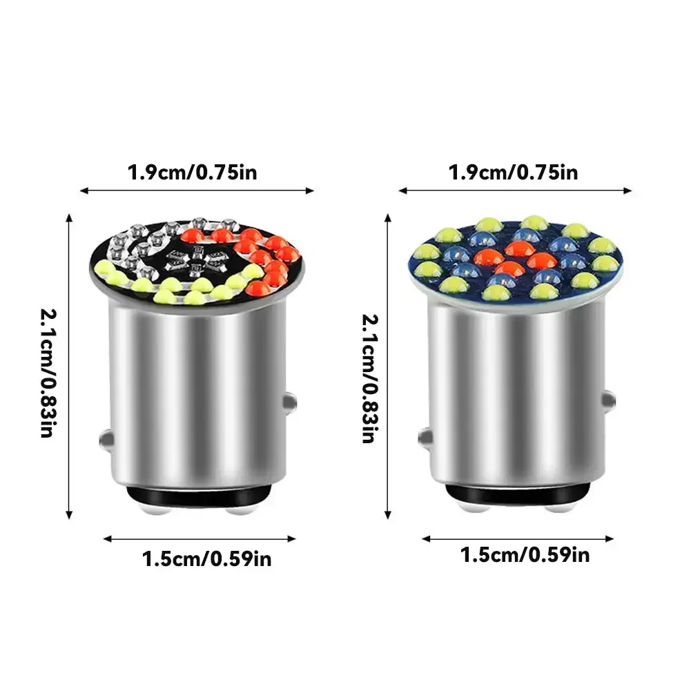 Мотоцикл 24SMD 30SMD LED 1157 Лампы для фар RGB мигающие лампы Яркая лампа BAY15D P21 12 В 5 Вт