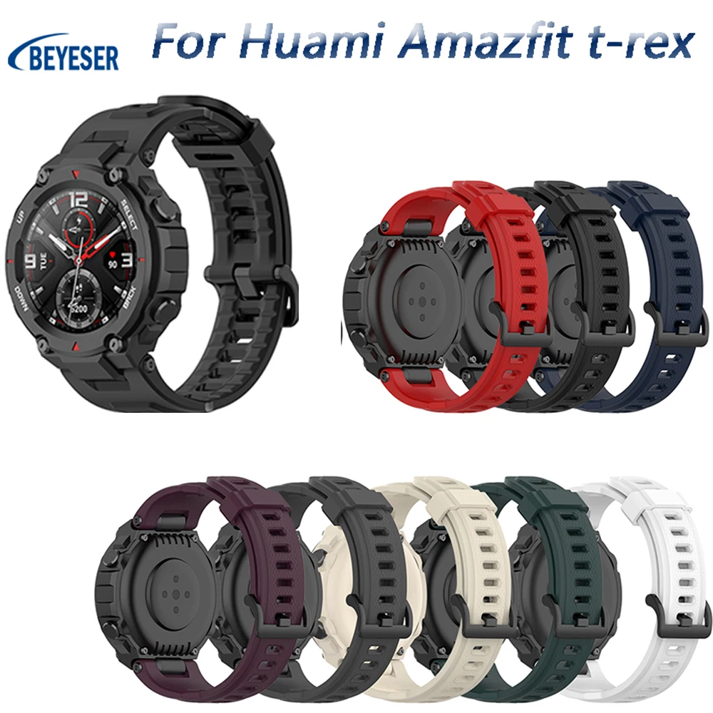 

New Replacement Sport Strap For Huami Amazfit T-Rex Adjustable Strap Bracelet For Huami Amazfit T-Rex Pro Watch Silicone Strap