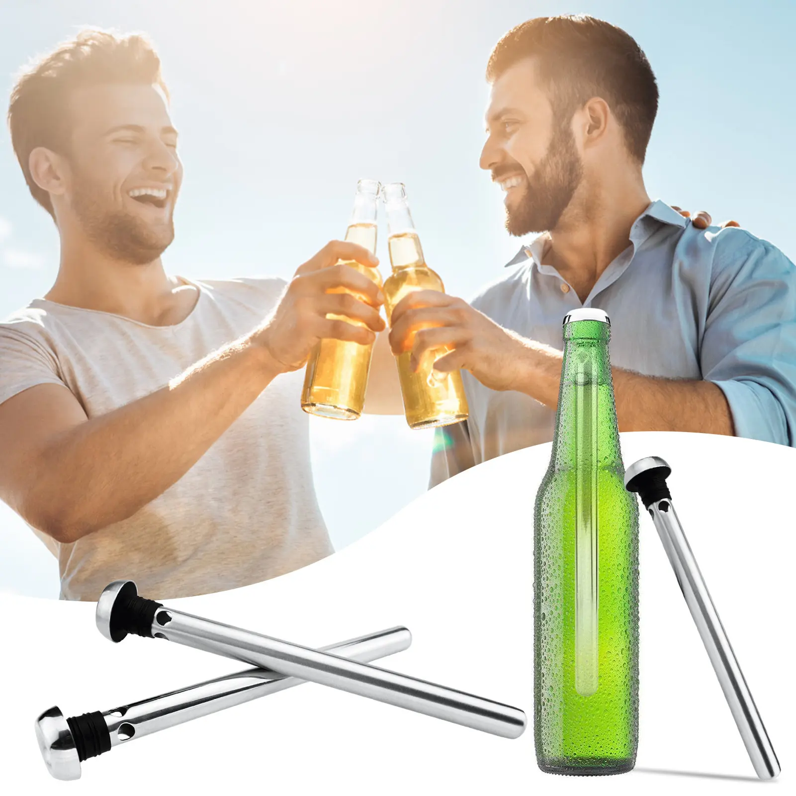 

Beer Stainless Steel Cooling Chillers Wine Water & Beverage Cooling Sticks For Bar Party & Camping For Beer Lover