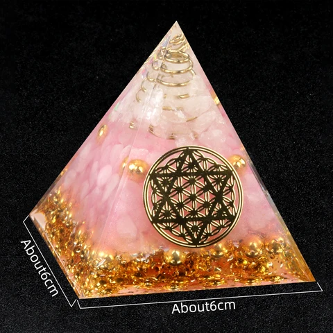 Пирамида из розового кварца 6 см