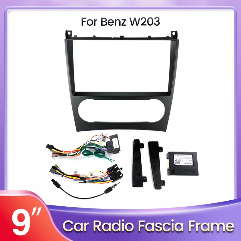 9-дюймовая Автомобильная магнитола Fascia Для Mercedes-Benz C-CLASS W203 CL203 W209 W463 2004-2007 Android MP5
