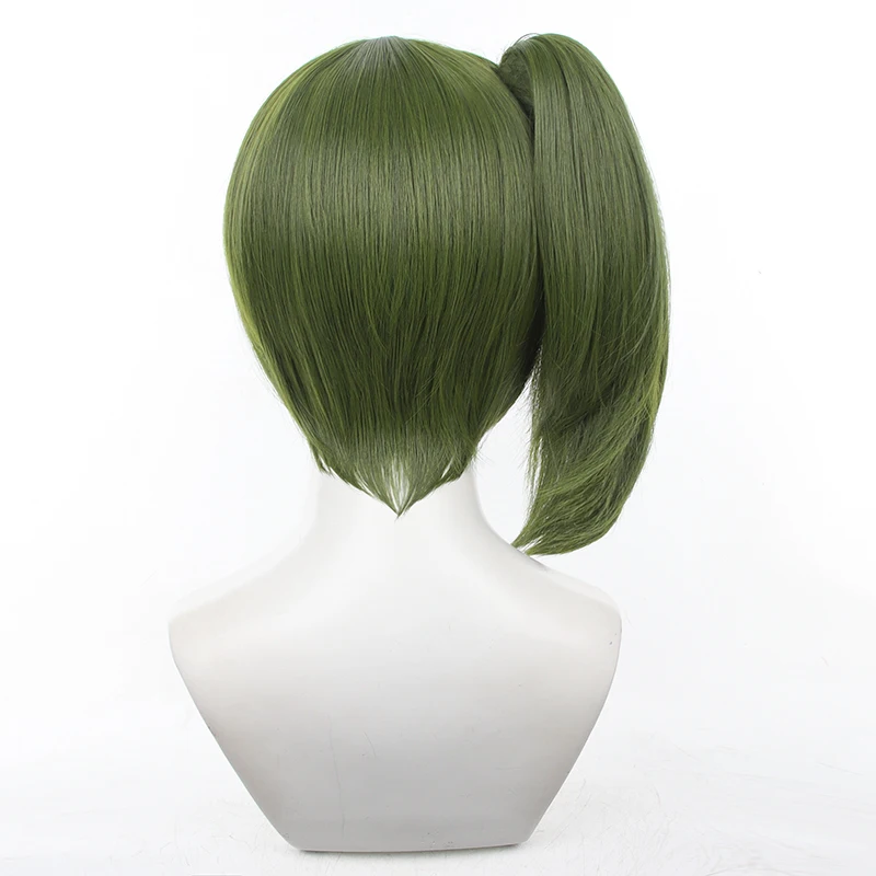 Frieren: Beyond Journey's End Ubel Laufen Cosplay Wig Removable Ponytail Green Long Wigs Accessories + Cap